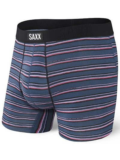 Saxx Undercover Modal Boxer Brief In Navy Brush Stripe