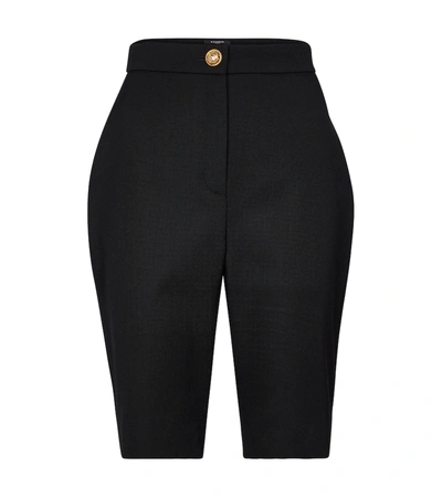 Balmain Black High Waist Cycling Shorts