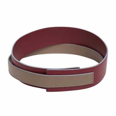 Lautēm Easy To Love Leather Shoulder Strap Maroon-taupe