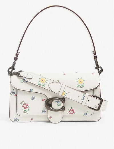 Coach Tabby Floral-print Leather Shoulder Bag In B4/chalk