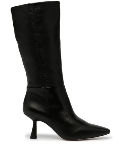 Sam Edelman Samira Knee-high Leather Boots In Black