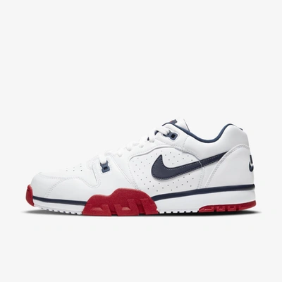 Nike Men's Cross Trainer Low Training Sneakers From Finish Line In White,gym Red,obsidian