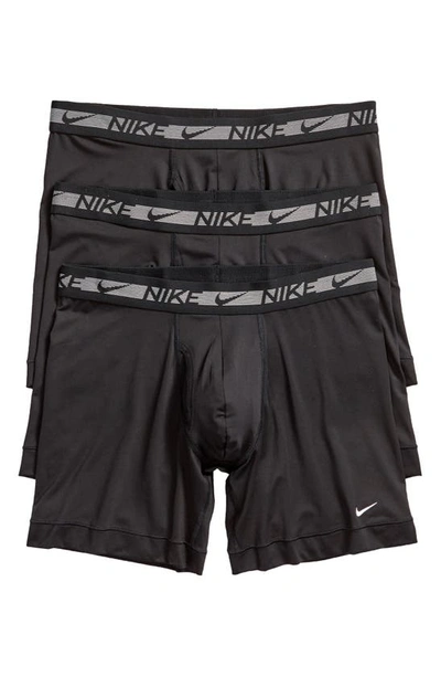 Nike 3-pack Dri-fit Ultra Stretch Micro Flex Boxer Briefs Set In Black