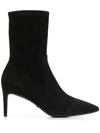 Stuart Weitzman Wren Pointy Toe Bootie In Black