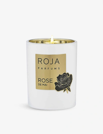 Roja Parfums Rose De Mai Scented Candle 300g In White