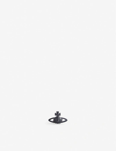 Vivienne Westwood Suzon Ruthenium Plated Brass Earring In Silver Modesens