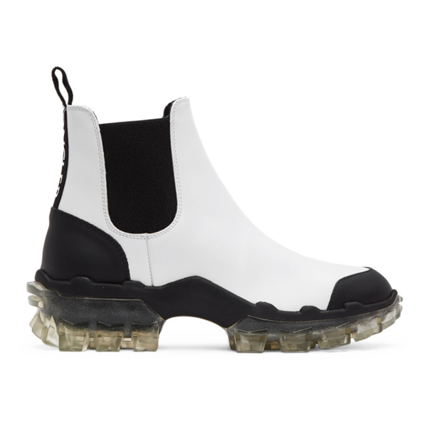 moncler hanya patent chelsea boots
