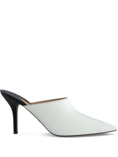 Paul Andrew Certosa Point Toe Mule 85 In White