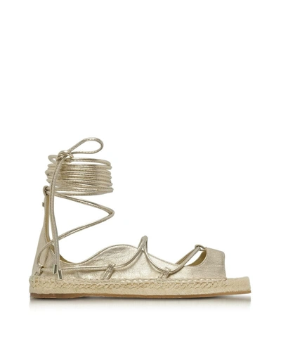 Dsquared2 Women's Gold Leather Espadrilles