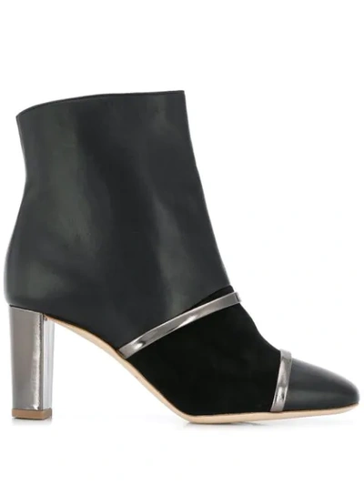 Malone Souliers Leather Boots In Black Anthracite