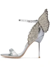 Sophia Webster Evangeline Crystal-embellished Lamé Sandals In Metallic