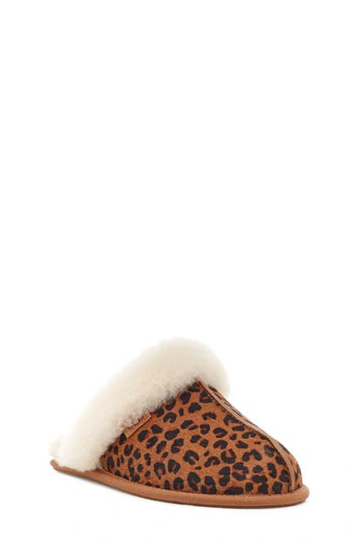 Ugg Women's Scuffette Ii Leopard-print Calf Hair Sheepskin Slippers In Natural
