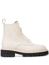 Proenza Schouler Lace-up Ankle Boots In White