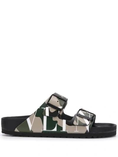 Valentino Garavani X Birkenstock Vltn Slide Sandals In Green