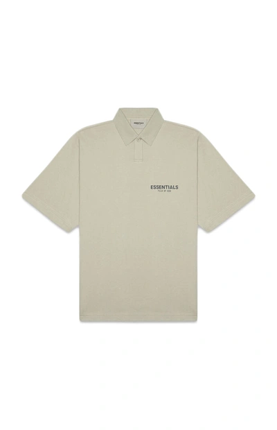 Pre-owned Fear Of God  Essentials Short Sleeve Boxy Polo Moss