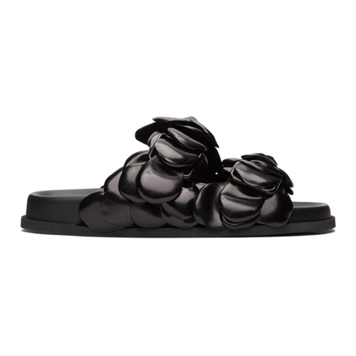Valentino Garavani Black 03 Rose Edition Atelier Petal Sandals