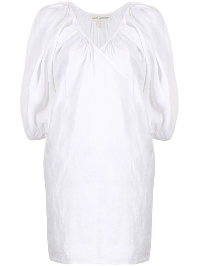 Mara Hoffman Coletta Mini Coverup Wrap Dress In White