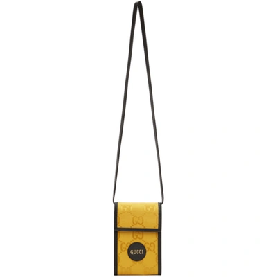 Gucci Black & Yellow Mini 'off The Grid' Gg Messenger Bag In 7673 Cropbl