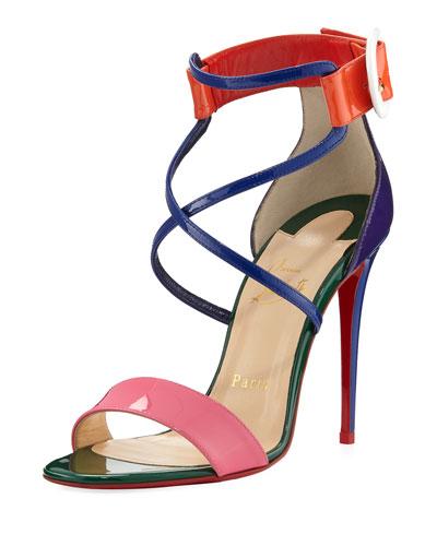 Christian Louboutin Choca Colorblock Red Sole Sandal, Multi | ModeSens