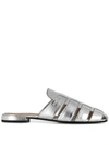 Church's Becky Mule Sandals In Silver