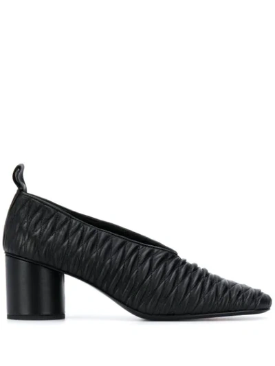 Jil Sander Paola Quilted Square-toe Pumps In Black