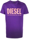 Diesel T-diego-logo T-shirt In Violet In Purple