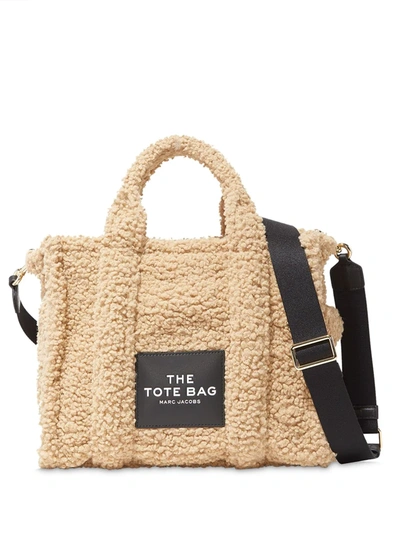 Marc Jacobs The Traveller Teddy Tote Bag In Neutrals