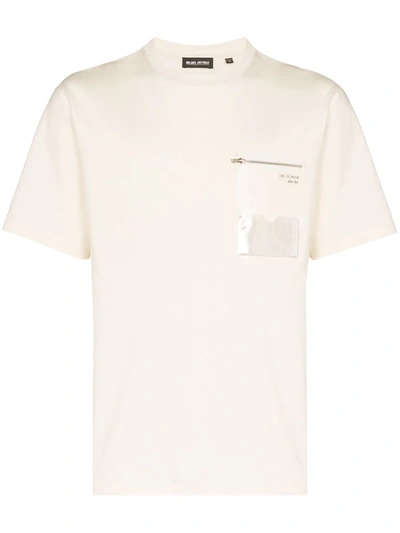 Nulabel Id Pocket Cotton T-shirt In Neutrals