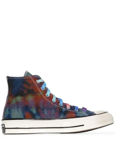 Converse Purple Multicoloured Chuck 70 Tie-dye Check High Top Sneakers