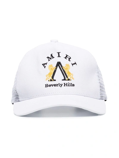 Amiri White Beverly Hills Trucker Cap