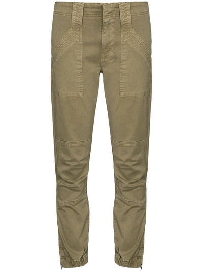 Frame Cropped-length Trousers In Green