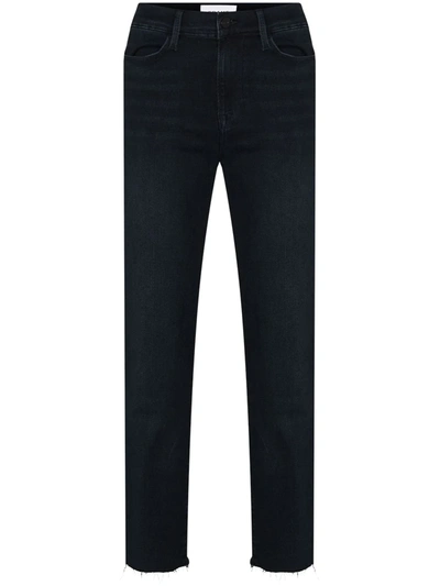 Frame High Waist Straight Leg Jeans In Blue