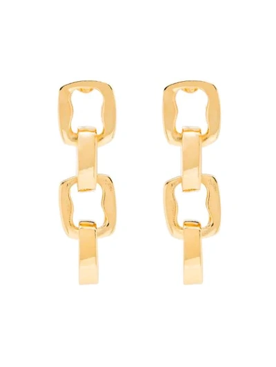 Kenneth Jay Lane Gold Tone Chain Drop Earrings