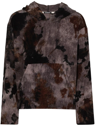 Canessa Tie-dye Sandstorm Cashmere Hoodie In Multicolour