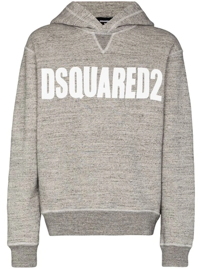 Dsquared2 Grey Graphic Logo Hoodie