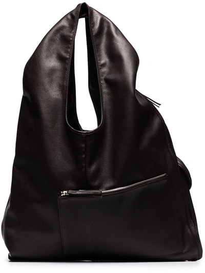 Lemaire Brown Reporter Leather Shoulder Bag