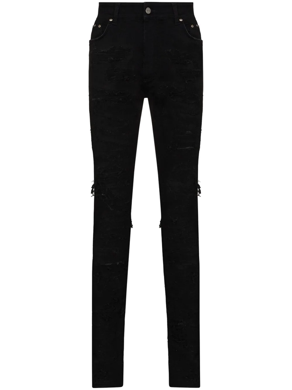 represent distressed jeans