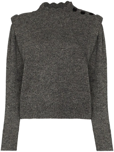 Isabel Marant Étoile Meery Button Wool Jumper In Neutrals