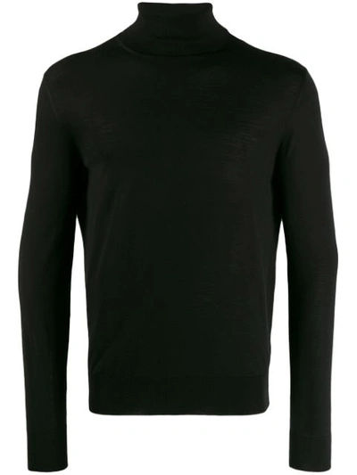 Ermenegildo Zegna Roll Neck Wool Sweater In Black