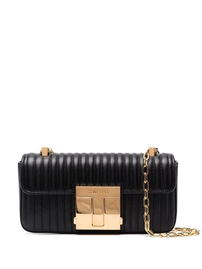 Tom Ford Black Small Quilted Leather Shoulder Bag