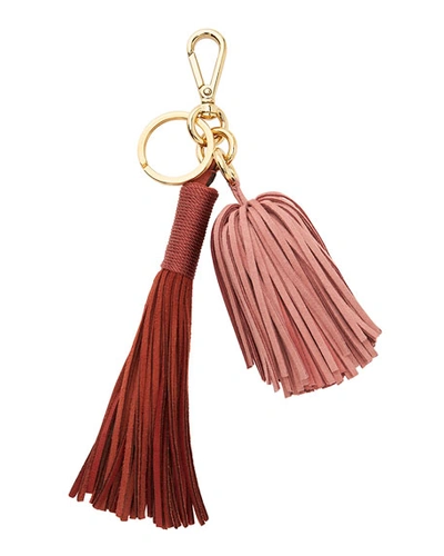 Altuzarra Ghianda Suede Tassel Bag Charm/keyfob, Rust