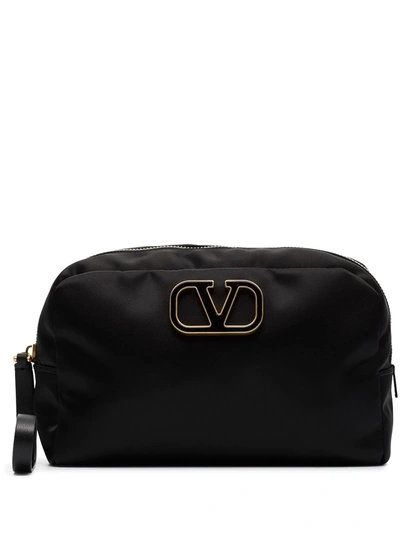 Valentino Garavani Black Vlogo Signature Makeup Bag