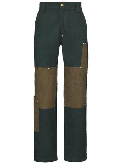Phipps Workwear Patch Cotton Trousers In Neutrals