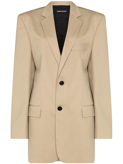 Kwaidan Editions Oversized Single-breasted Blazer In Neutrals