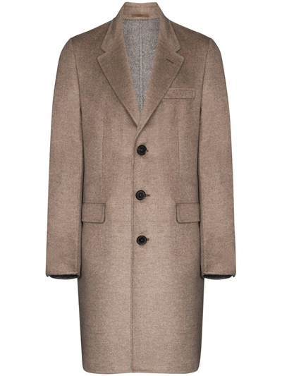 Ermenegildo Zegna Single-breasted Cashmere Coat In Grey