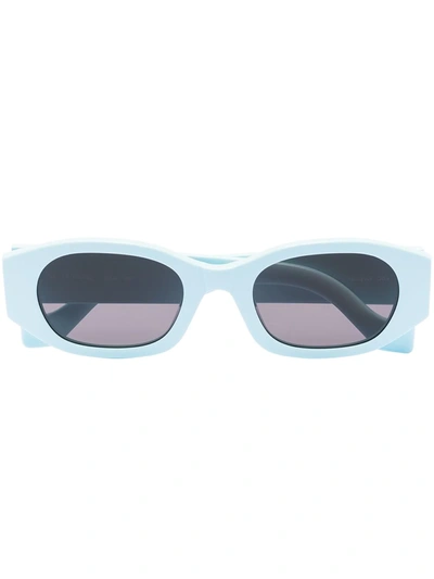 Tol Eyewear Blue Oblong Oval Sunglasses