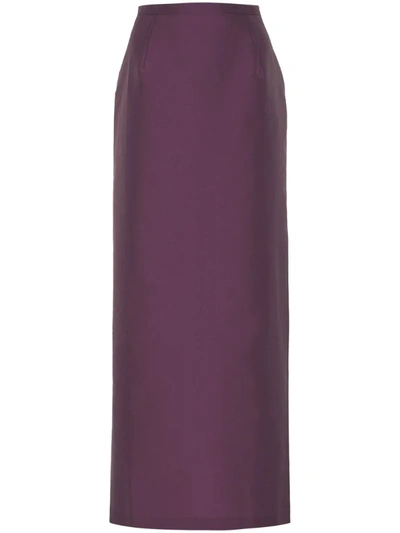 Bernadette Norma Maxi Pencil Skirt In Purple