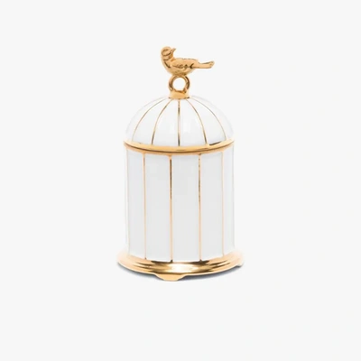 L'objet White Birdcage Pink Champagne Candle