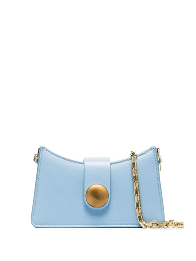 Elleme Blue Baguette Mini Leather Bag