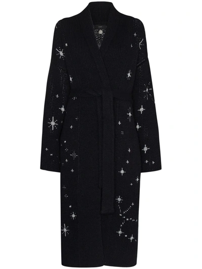 Alanui Galaxy Print Long Belted Dressing Gown In Blue